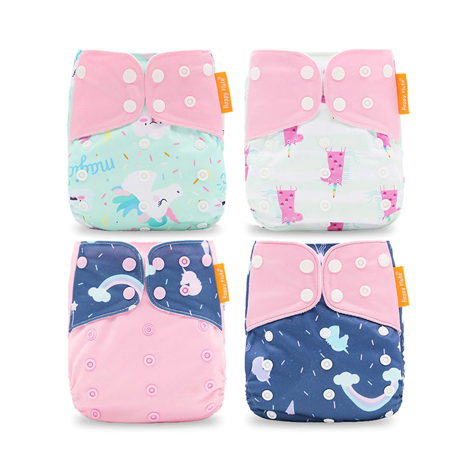 Couche en tissu lavable écologique pour bébé, de 0 à 2 ans