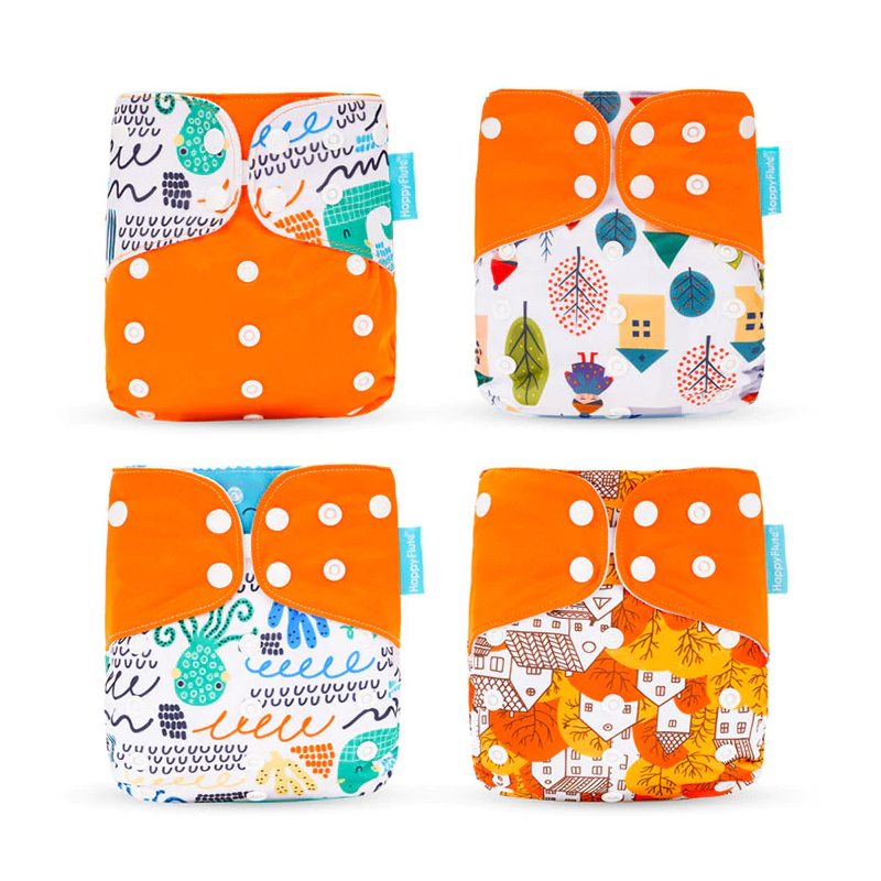 Couche en tissu lavable écologique pour bébé, de 0 à 2 ans
