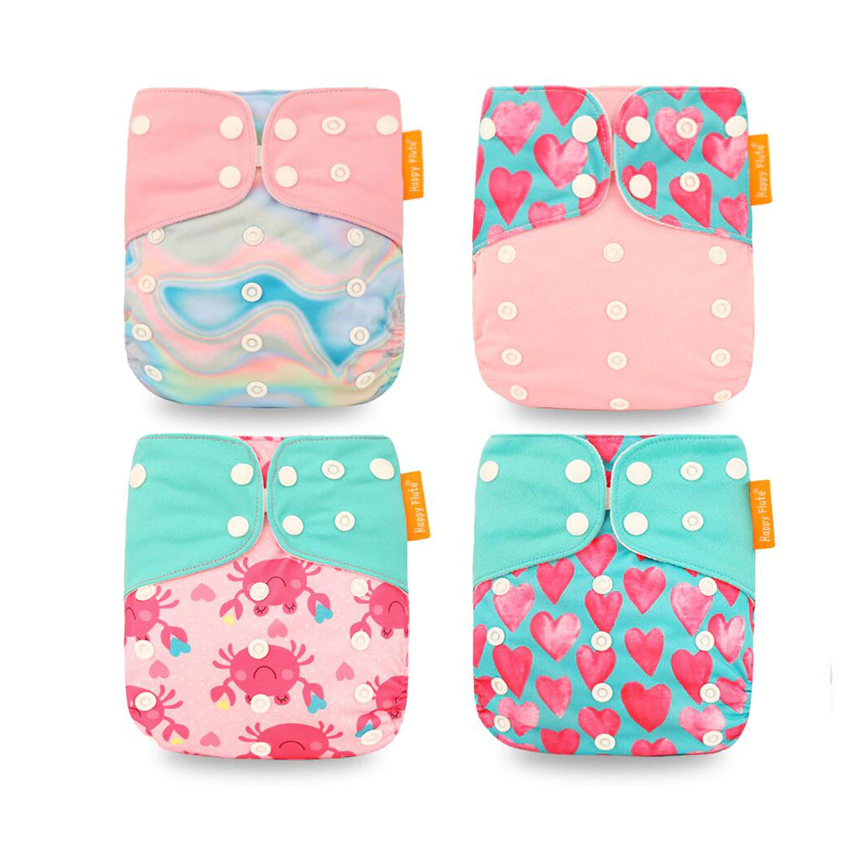 Couche en tissu lavable écologique pour bébé, de 0 à 2 ans
