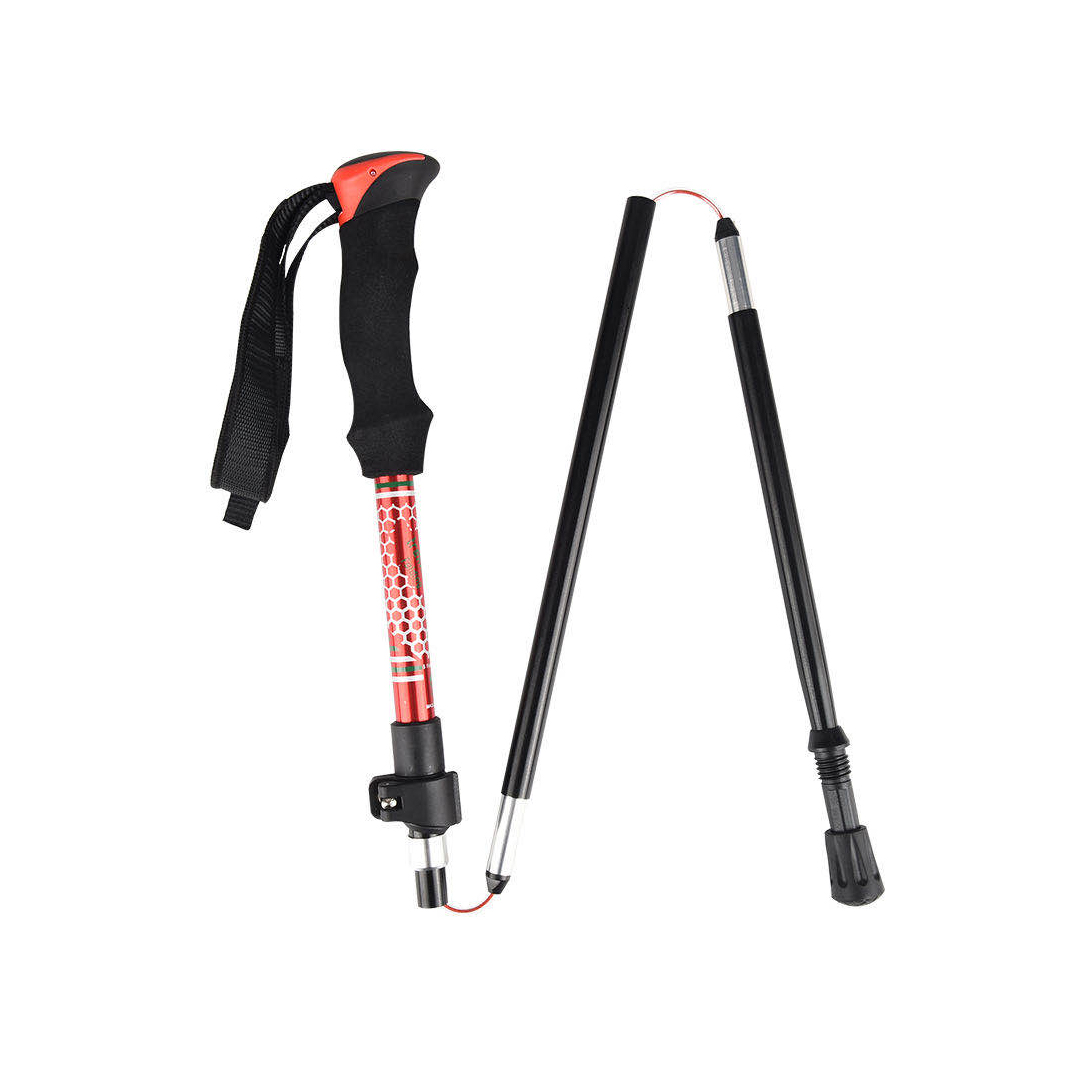 Bulk Sale AntiSkid 5 Sections Lightweight Foldable Aluminum Trekking