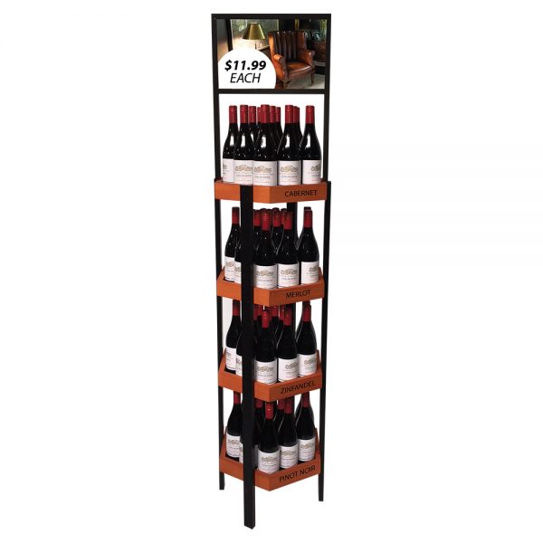 Vintage SideBrander Wine Display Rack InterMarket Technology