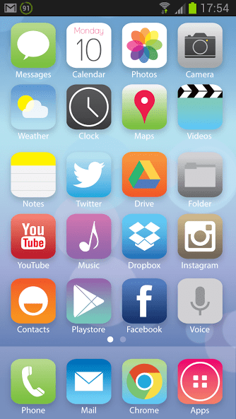 Is That The New Iphone Ios 7 Icon Pack Gives Android Devices Apple Look