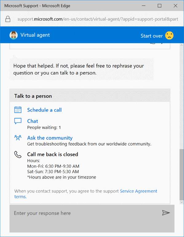 Chat With Microsoft Support Agent Online