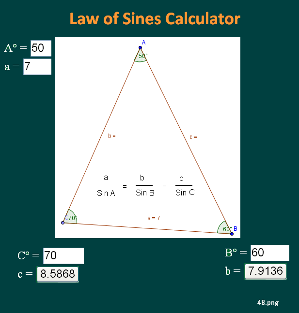 93.html Sine Law Calculator