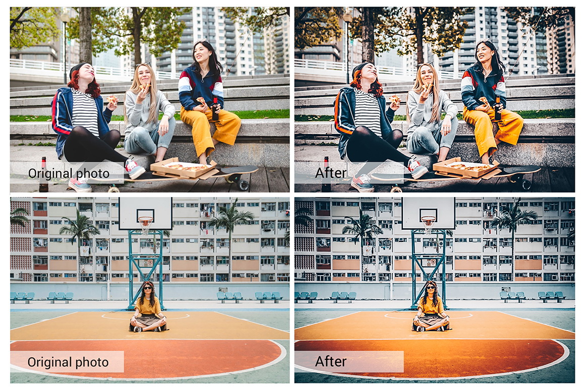 20 Orange actions,LUTS,VSCO Invent Actions