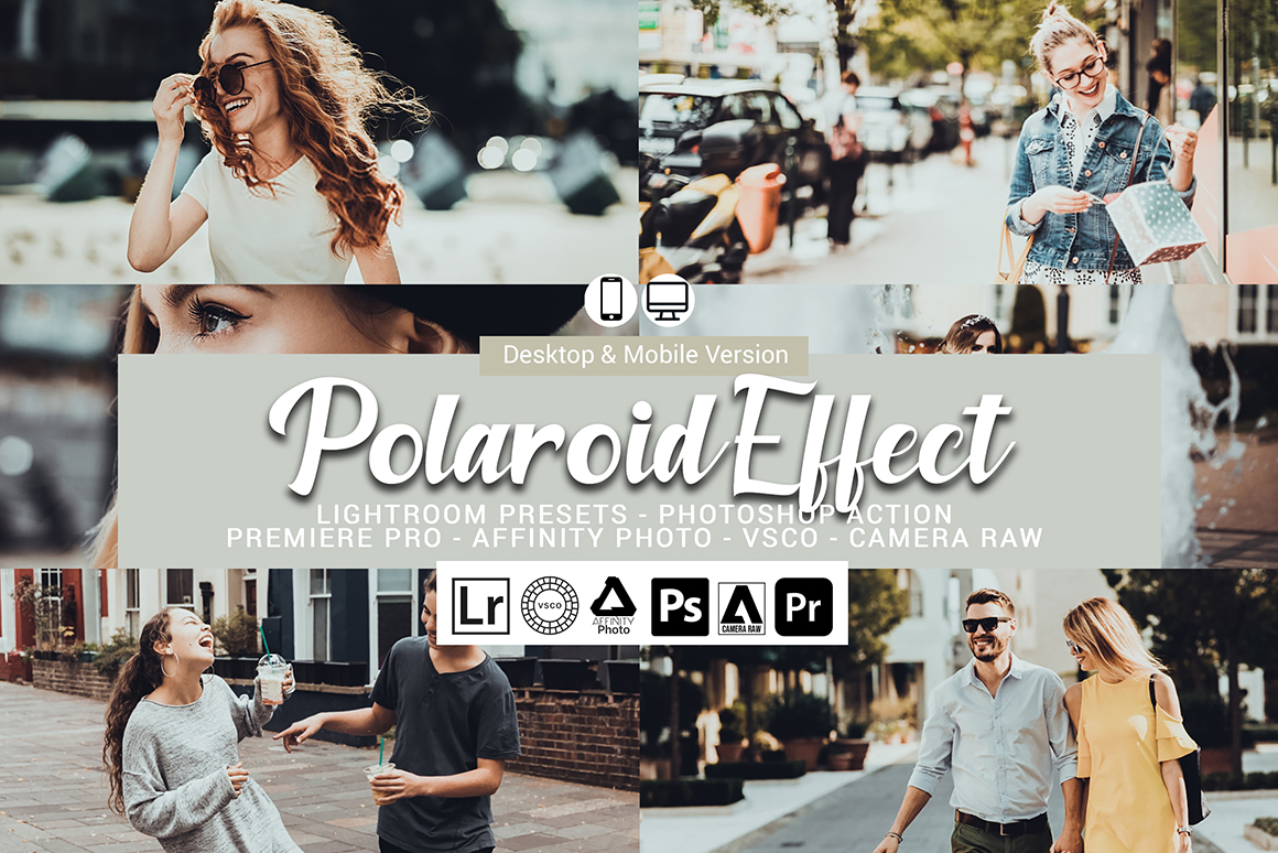 20 Polaroid Effect actions,LUTS,VSCO Invent Actions
