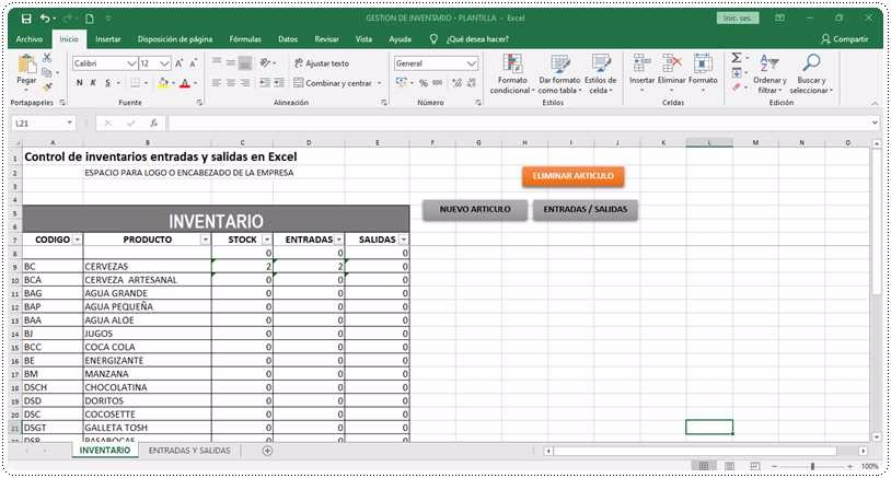 🥇 Formato de Inventario en Word y Excel 2020