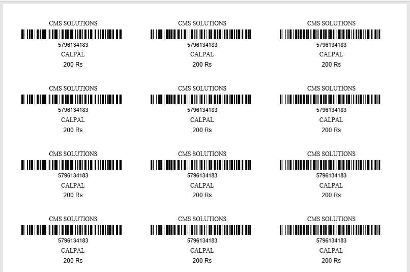 Printable Barcode Sheets