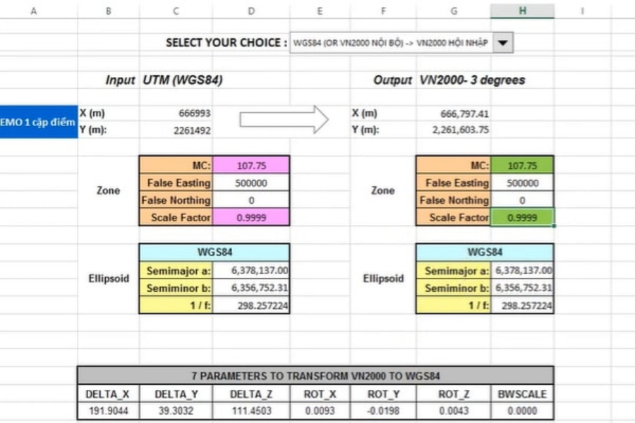 Cách chuyển hệ tọa độ wgs84 sang vn2000 đơn giản, chính xác 2023