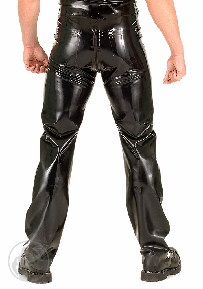 Men's Rubber Jeans With All Round Zipper