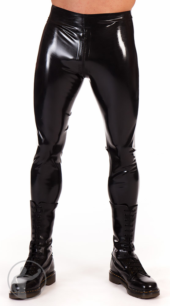 Men's Classic Rubber Leggings With All Round Zip