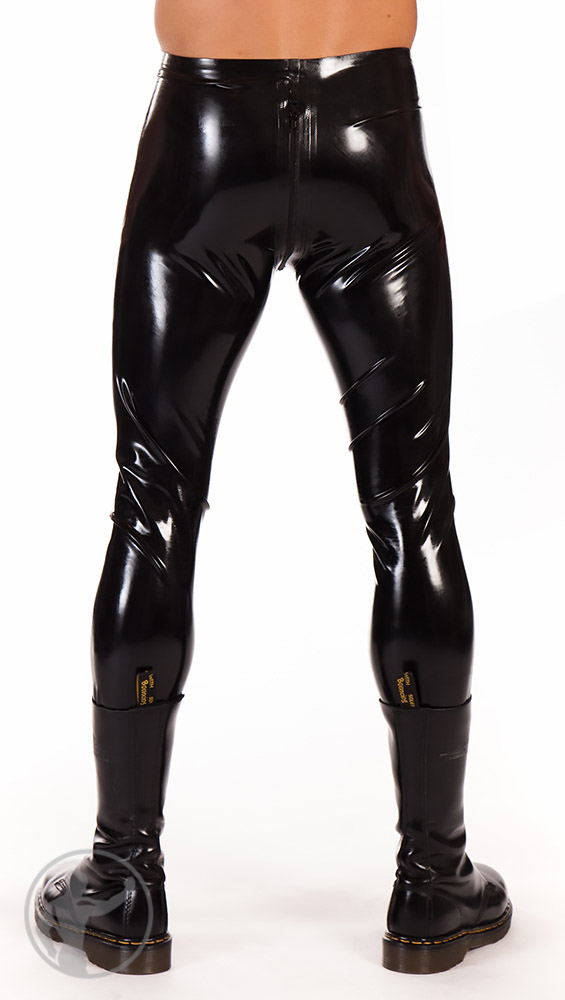 Men's Classic Rubber Leggings With All Round Zip