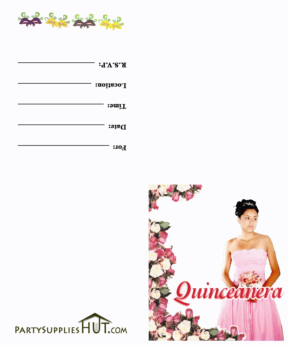 Printable Quinceanera Invitations Invitation Design Blog