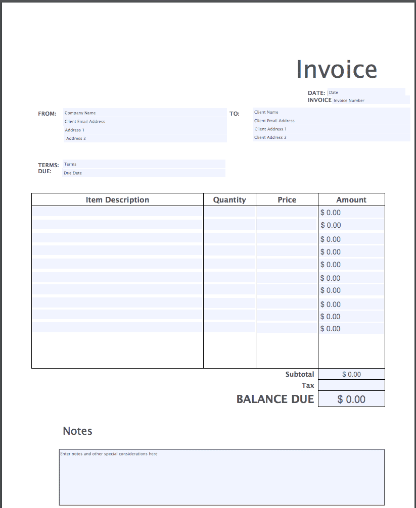 Invoice Template