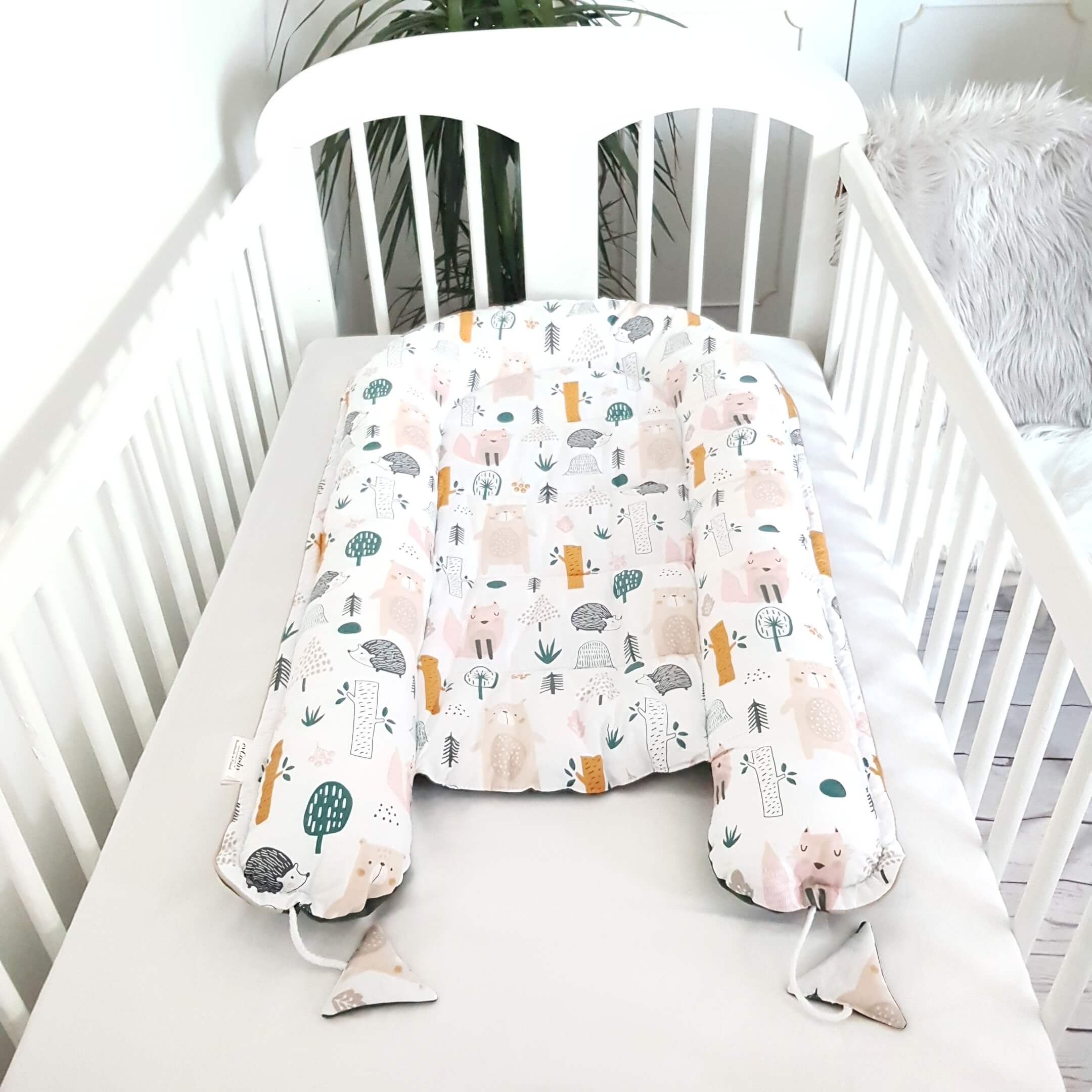 BABY SLEEPING POD NEST 5 PIECE SET DELUXE MAGICAL FOREST FRIENDS INYDY