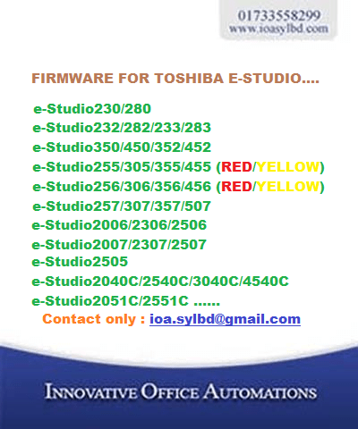 Firmware Toshiba e-Studio Series… – INNOVATIVE OFFICE AUTOMATIONS