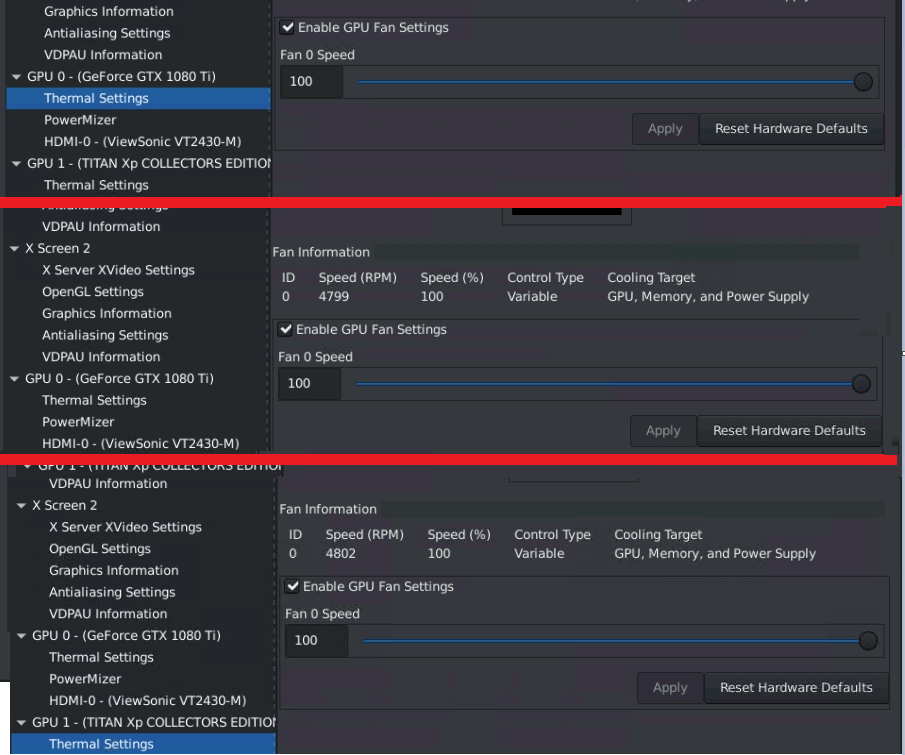 How to Enable GPU fan settings nvidia in Linux iodocs
