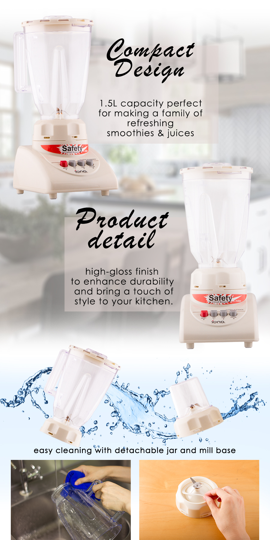 Buy IONA Blender with Mill IONA Kitchen & Household Appliances