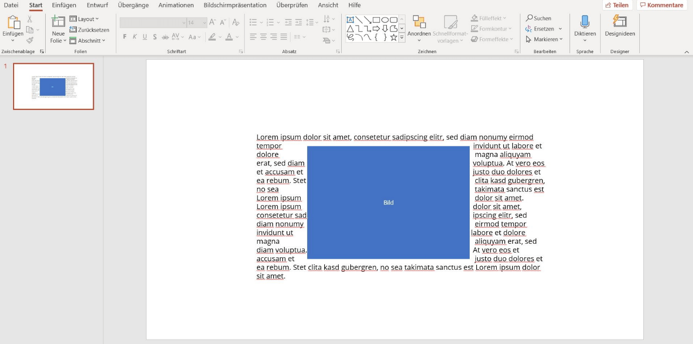 Powerpoint Text um Bild fließen lassen Tutorial IONOS