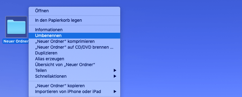 Neuen Ordner erstellen auf dem Mac Schritt für Schritt Anleitung IONOS