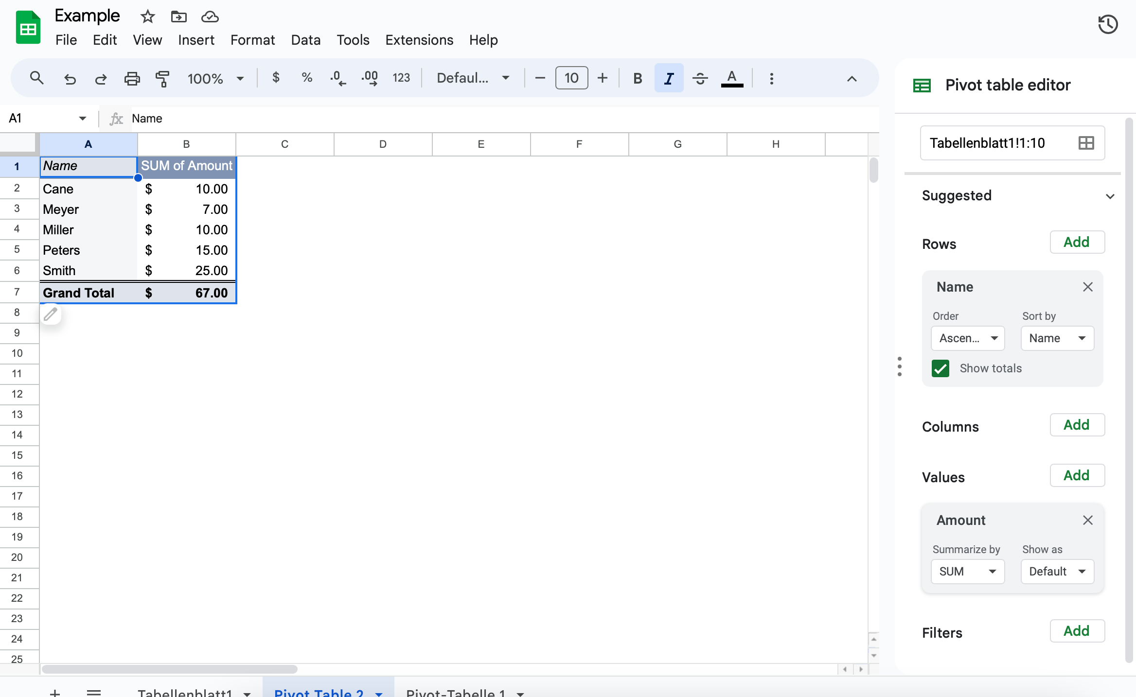 How to create pivot tables in Google Sheets IONOS CA