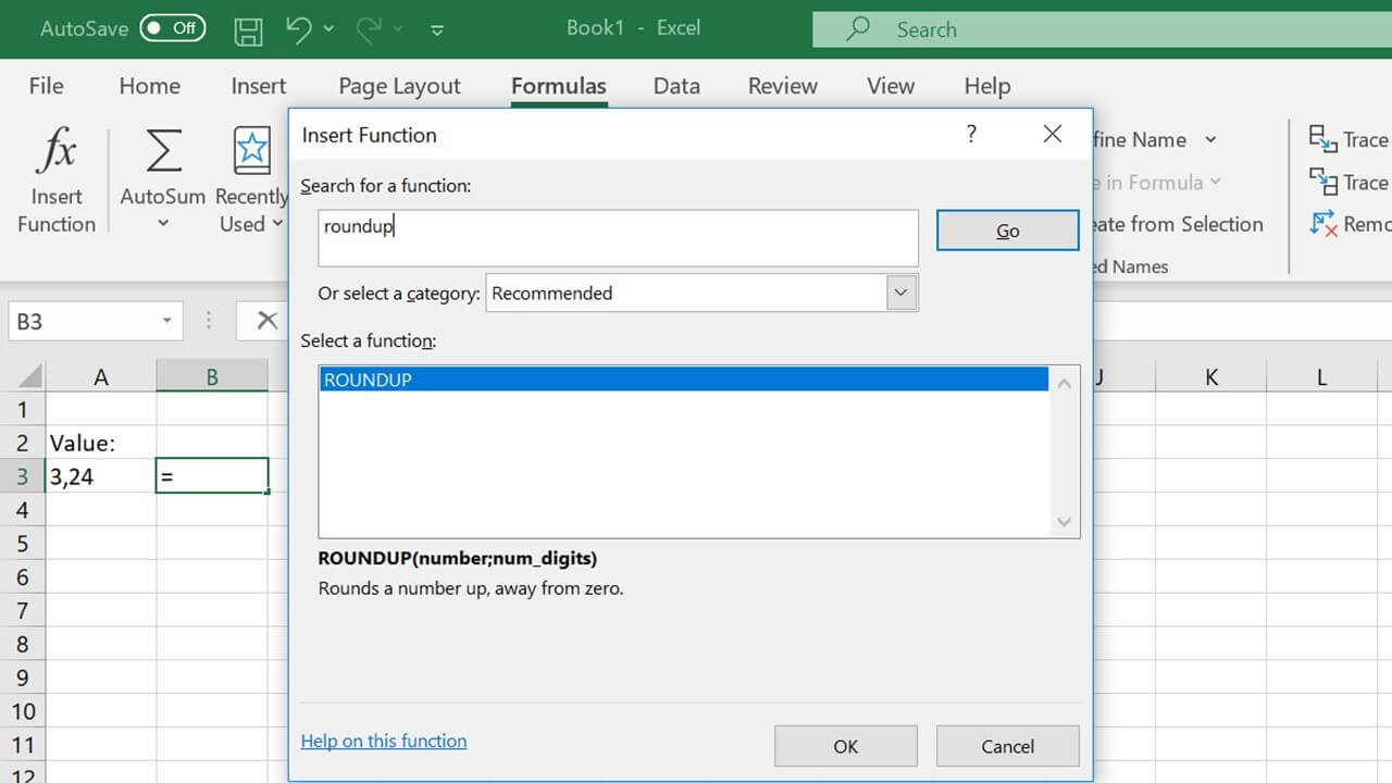 How does the Excel ROUNDUP function work? IONOS