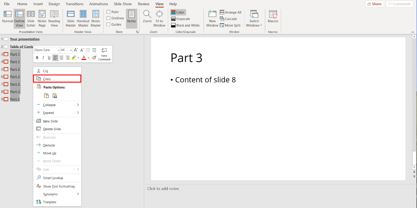 How to easily create a table of contents in PowerPoint IONOS UK