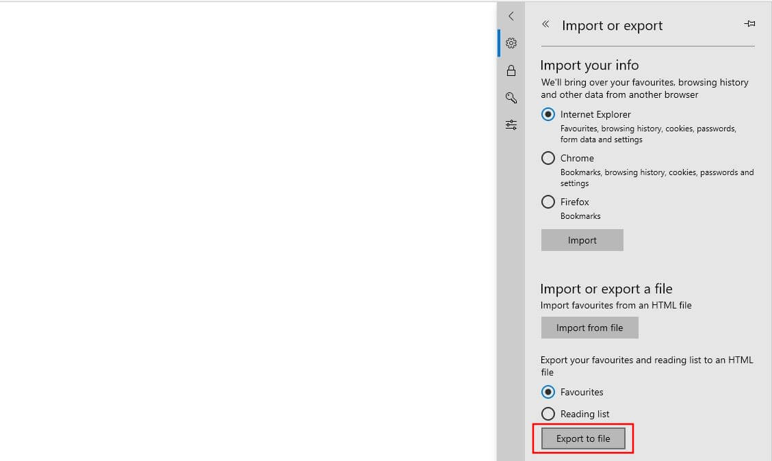 Export Bookmarks from Edge Guide and Tips IONOS UK