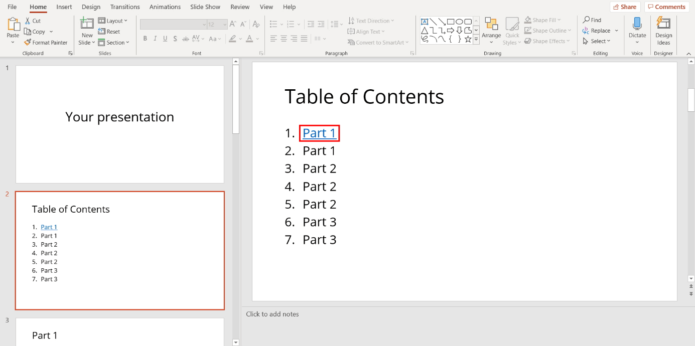 How to easily create a table of contents in PowerPoint IONOS UK