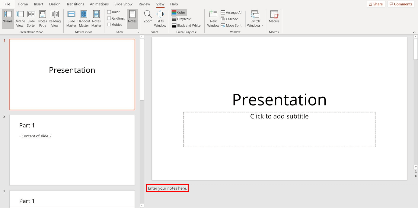 PowerPoint speaker notes how to give a successful freeform
