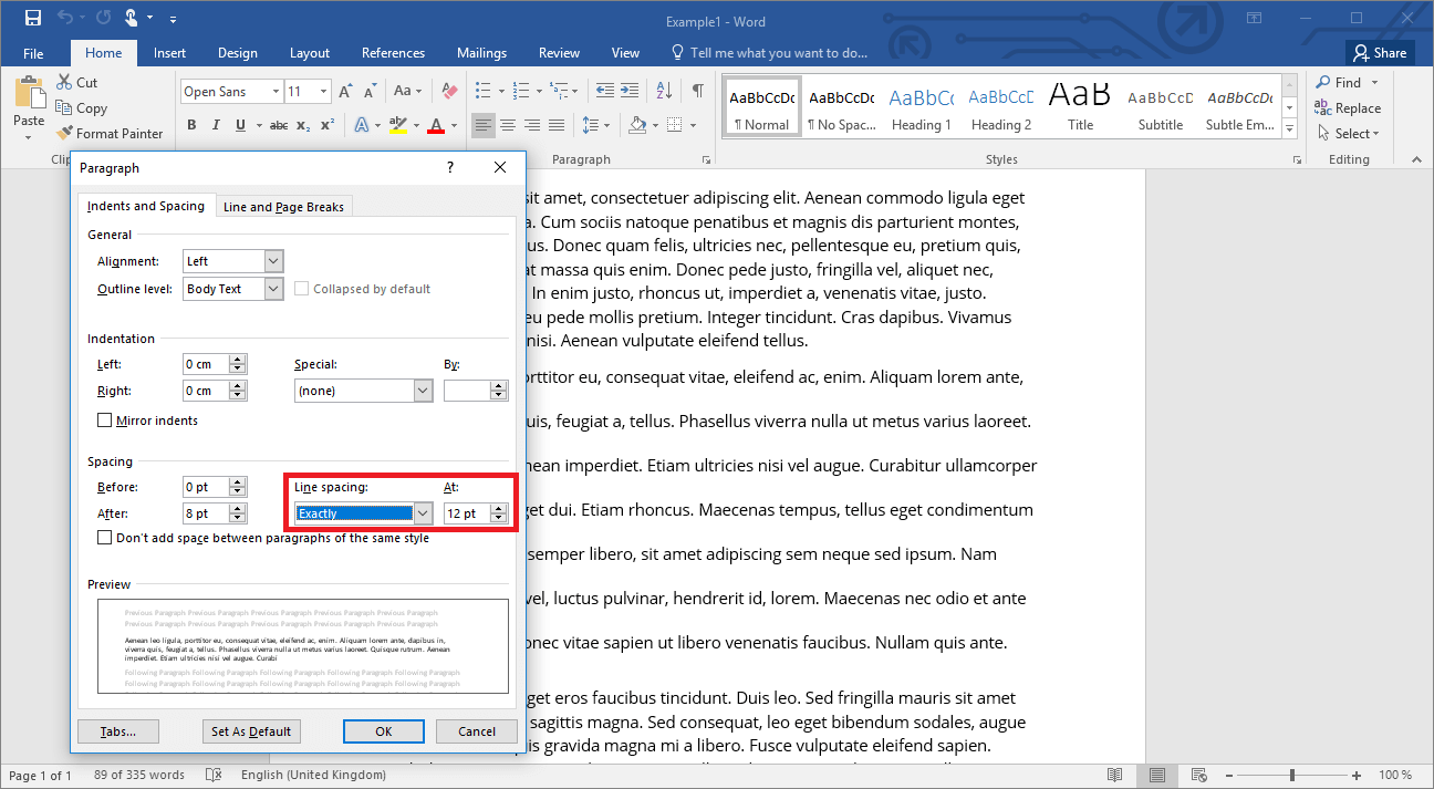 Line spacing Word How to doublespace in Word IONOS UK