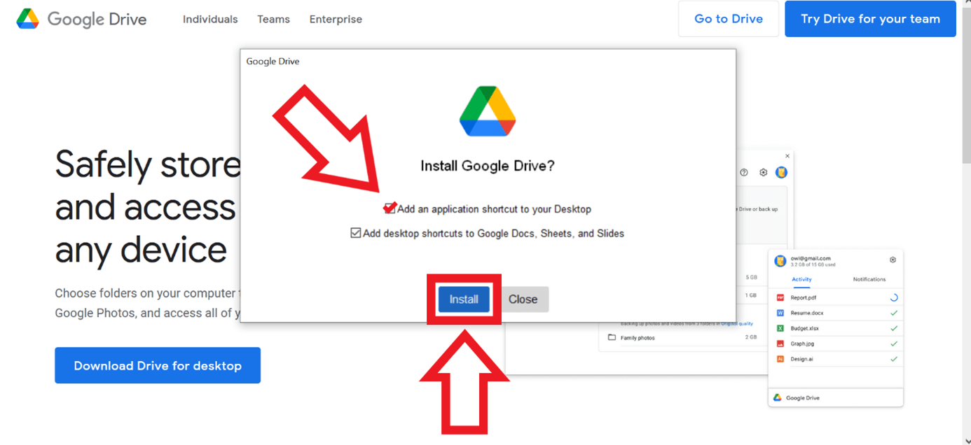 How to sync Google Drive with Drive for Desktop IONOS UK