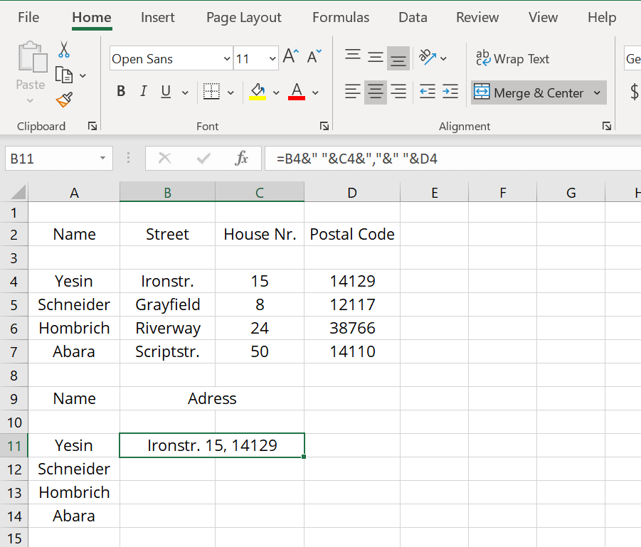 How to merge cells in Excel Combine columns in a few simple steps IONOS