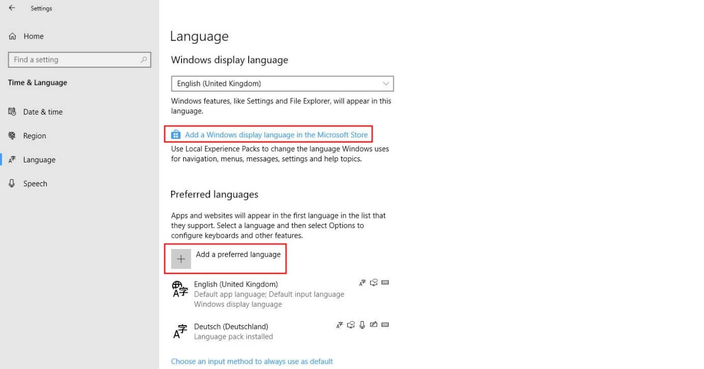 How to change languages in Windows 10 IONOS