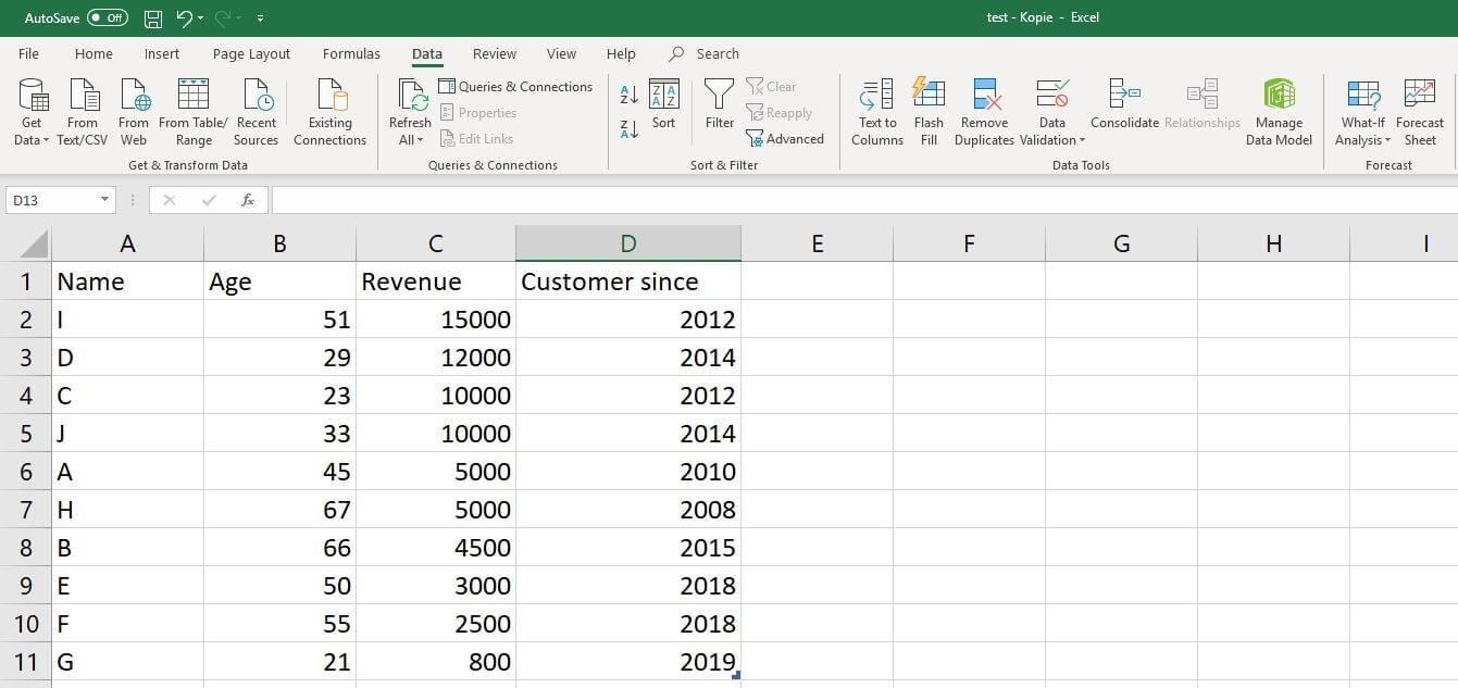 How to easily create tables in Excel IONOS