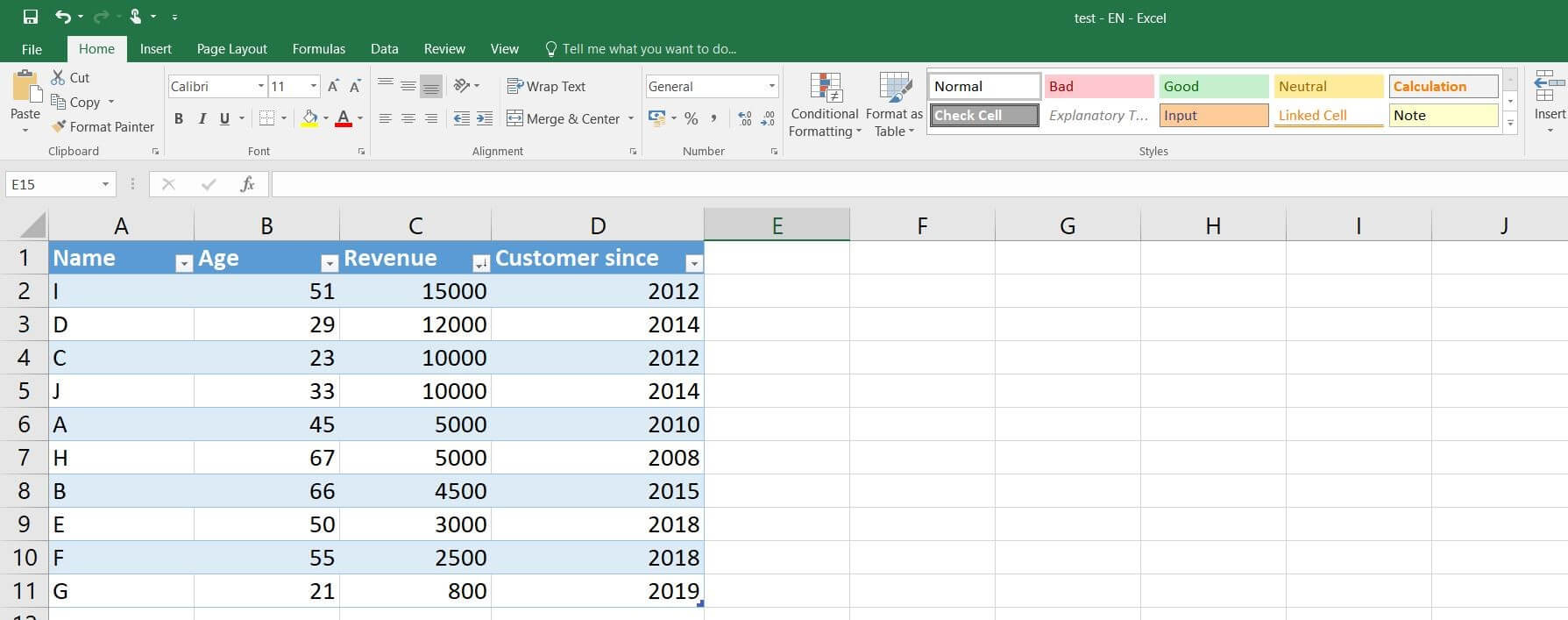 How to easily create tables in Excel IONOS