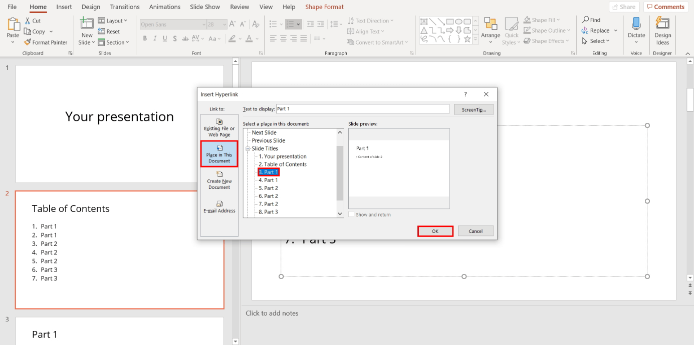 How to easily create a table of contents in PowerPoint IONOS