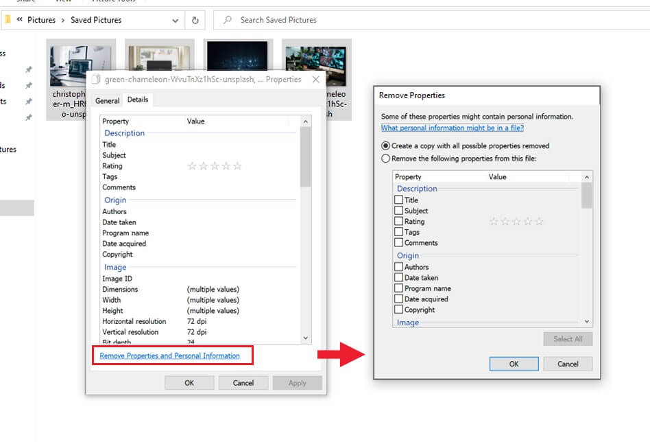 How to remove EXIF Metadata from Photos IONOS
