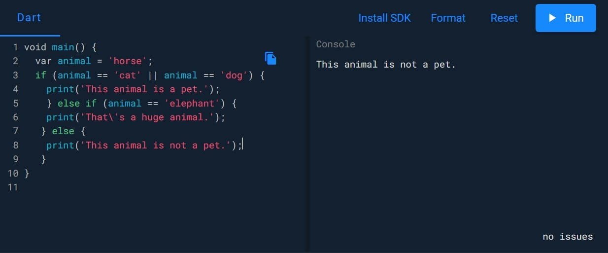 Programming Language Dart IONOS