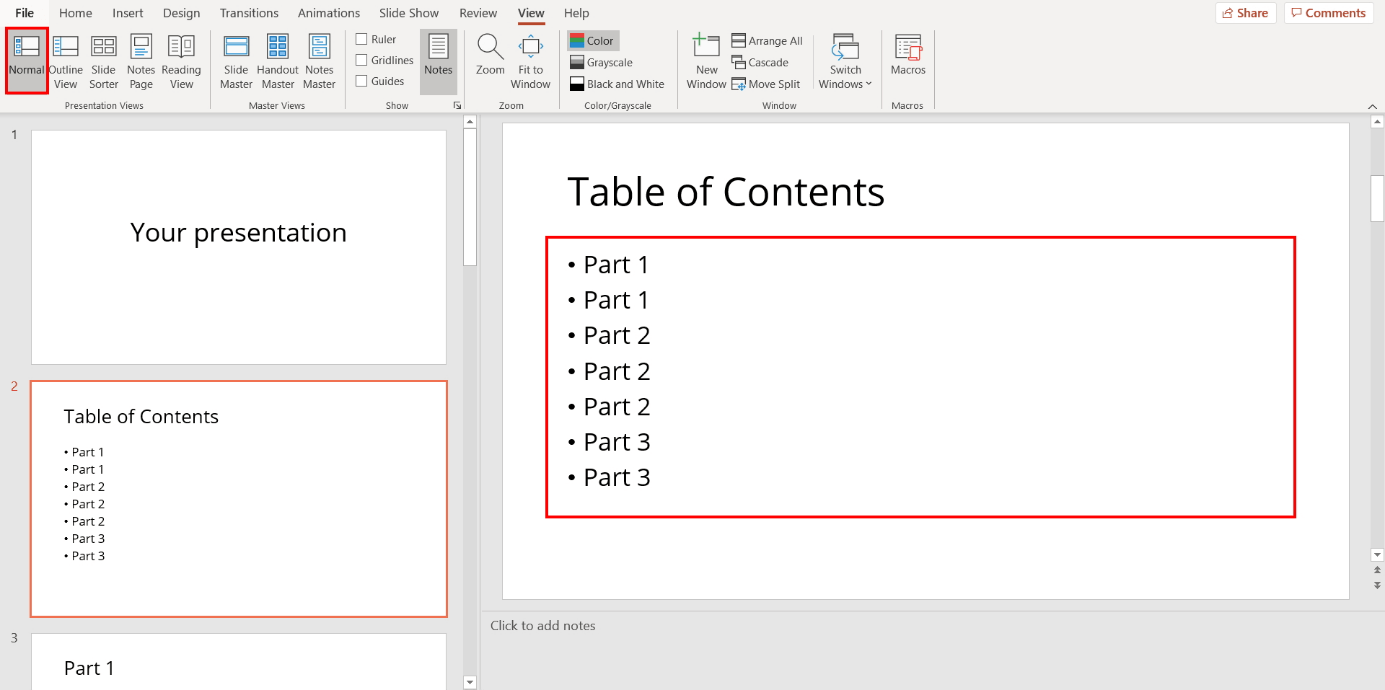 How to easily create a table of contents in PowerPoint IONOS