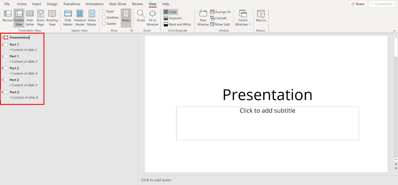 Powerpoint Structure A Presentation Using Outline View Ionos My XXX