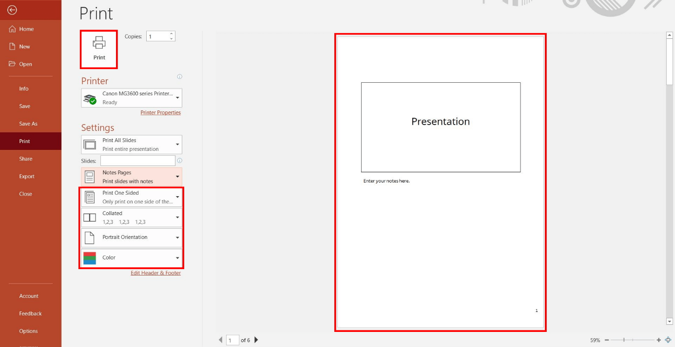 How to print PowerPoint with notes stepbystep instructions IONOS