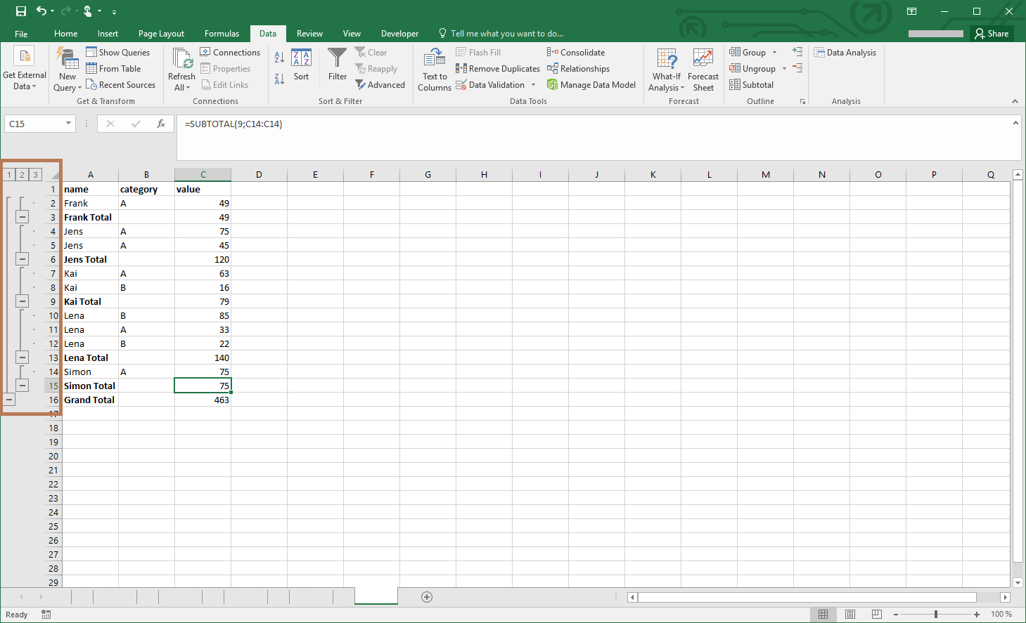 Excel’s SUBTOTAL function explained IONOS