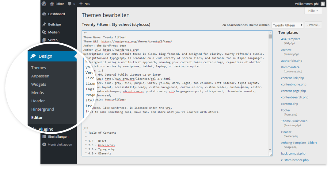How to enable Theme and Plugin Editor in WordPress IONOS