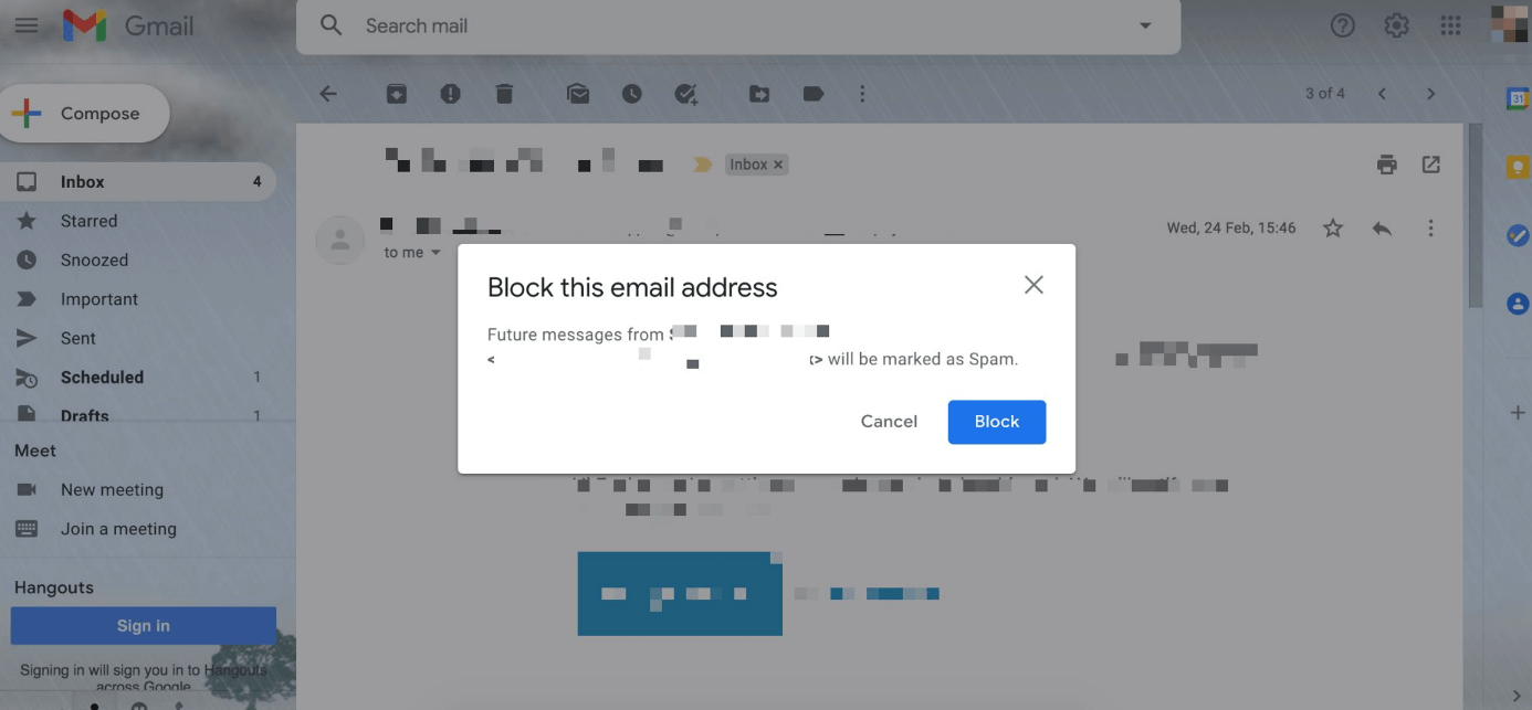 How to block emails in Gmail, Outlook, Yahoo! and Co. IONOS
