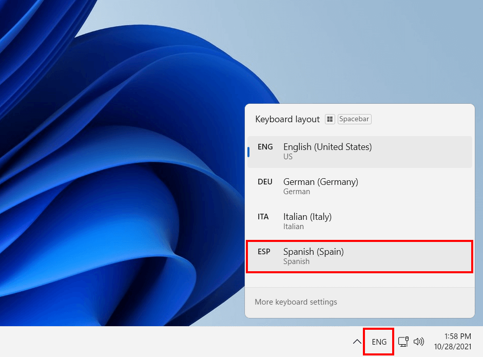 How to change the keyboard language in Windows 11 IONOS