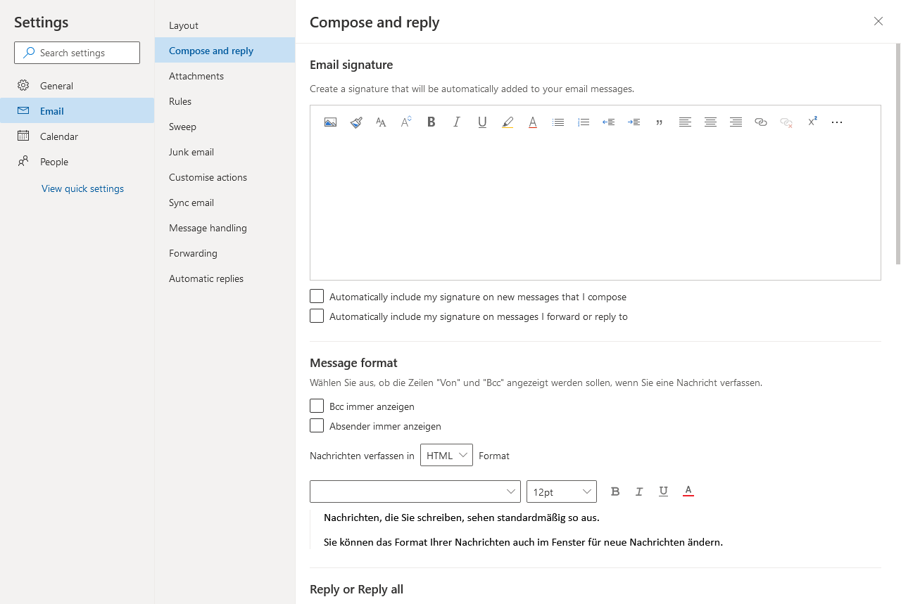 Change font in Outlook stepbystep instructions IONOS