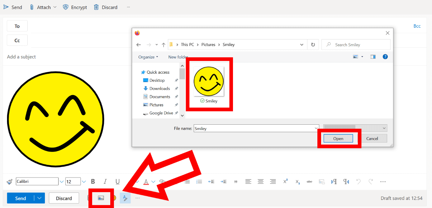 How to insert emojis in Outlook IONOS