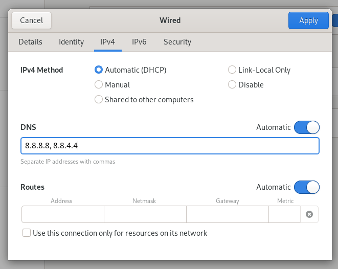 How to set DNS servers on Debian IONOS