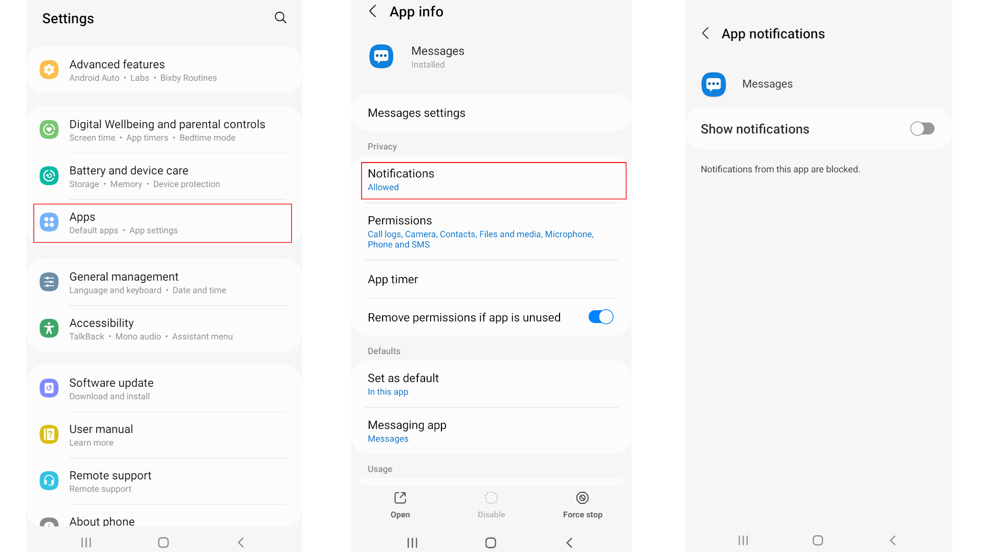 How to turn off push notifications IONOS